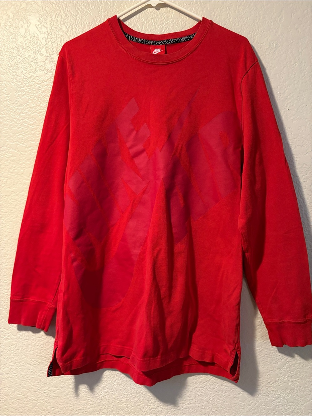 Nike Red Crewneck Long Sleeve Sweater